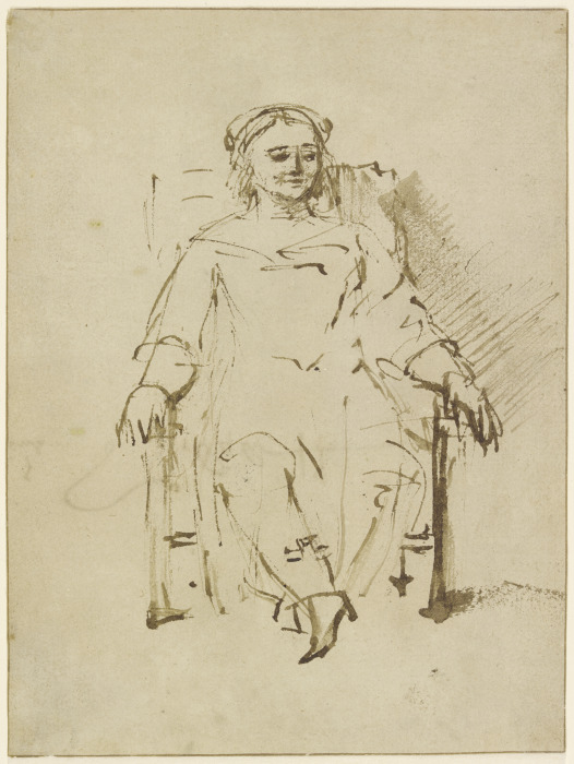 Sitting woman od Rembrandt van Rijn