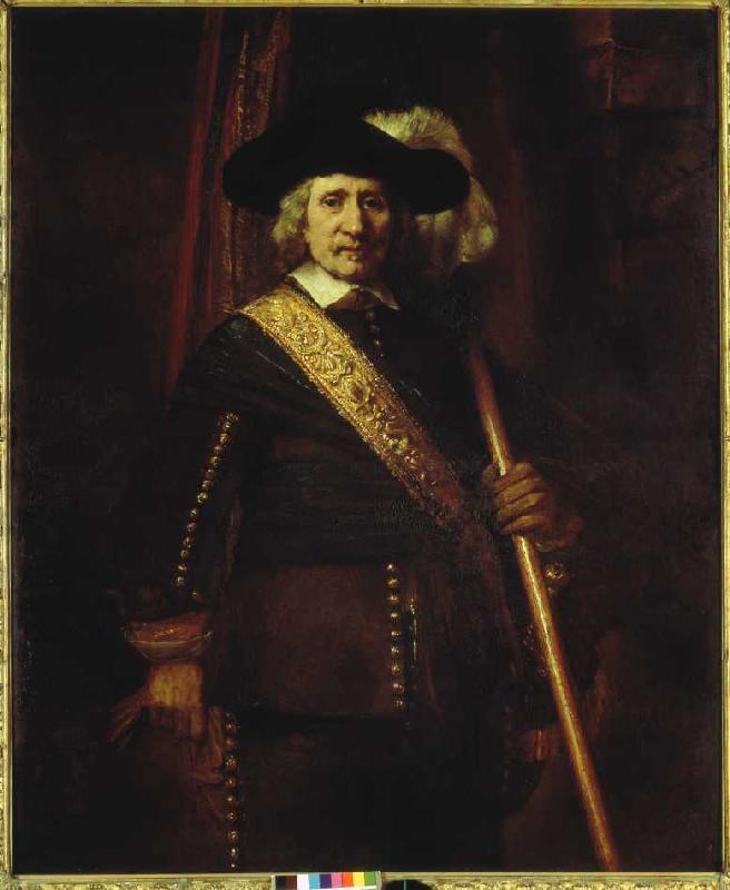 The standard carrier Floris Soop. od Rembrandt van Rijn