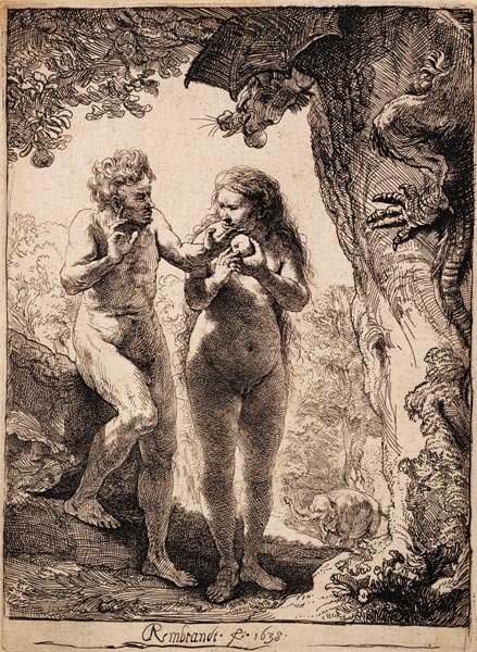 Adam und Eva od Rembrandt van Rijn