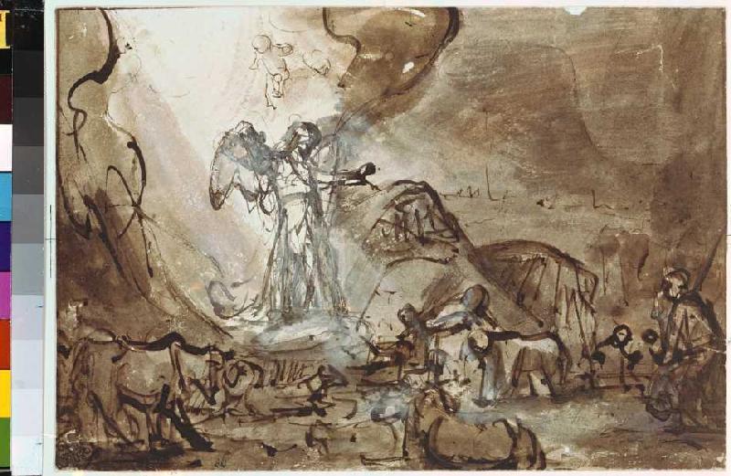 Proclamation to the shepherds od Rembrandt van Rijn