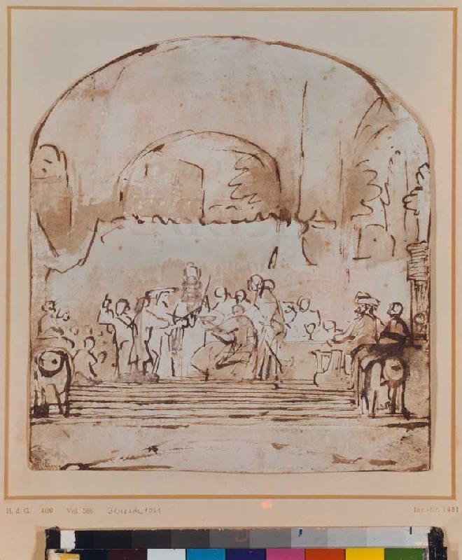 The conspiracy of the Claudius Civilis. od Rembrandt van Rijn