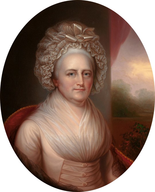 Portrait of Martha Washington (1731-1802) od Rembrandt Peale