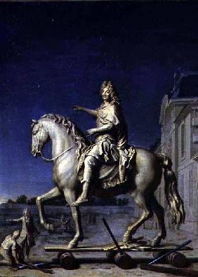 Transporting the Equestrian Statue of Louis XIV to the Place Vendome in 1699