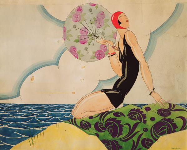 Bather, c.1925 (w/c on paper)