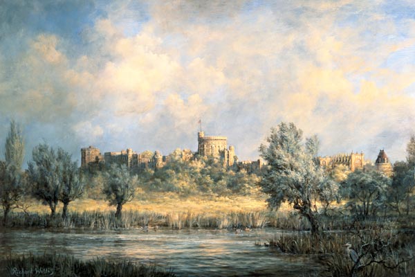 Windsor Castle: from the River Thames  od Richard  Willis