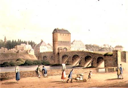 Entrance into Hanau over the Kinzig Bridge, from 'An Illustrated Record of Important Events in the A od Robert Bowyer