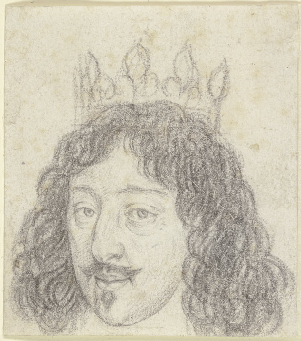 Porträt des Gaston dOrléans mit Krone od Robert Nanteuil