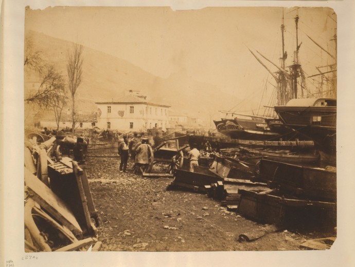 The Ordnance Wharf, Balaklava od Roger Fenton