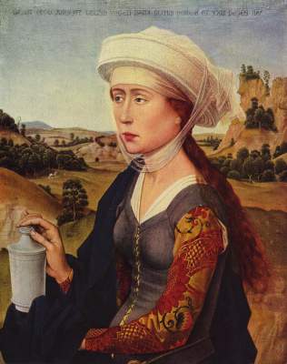 Braquealtar, right wing, Maria Magdalena od Rogier van der Weyden