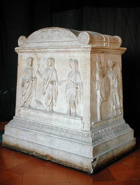 Altar dedicated to the lares of Augustus (63 BC-AD 14) od Roman