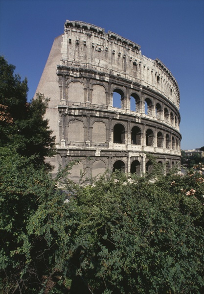 The Colosseum, built 70-80 AD (colour photo)  od Roman