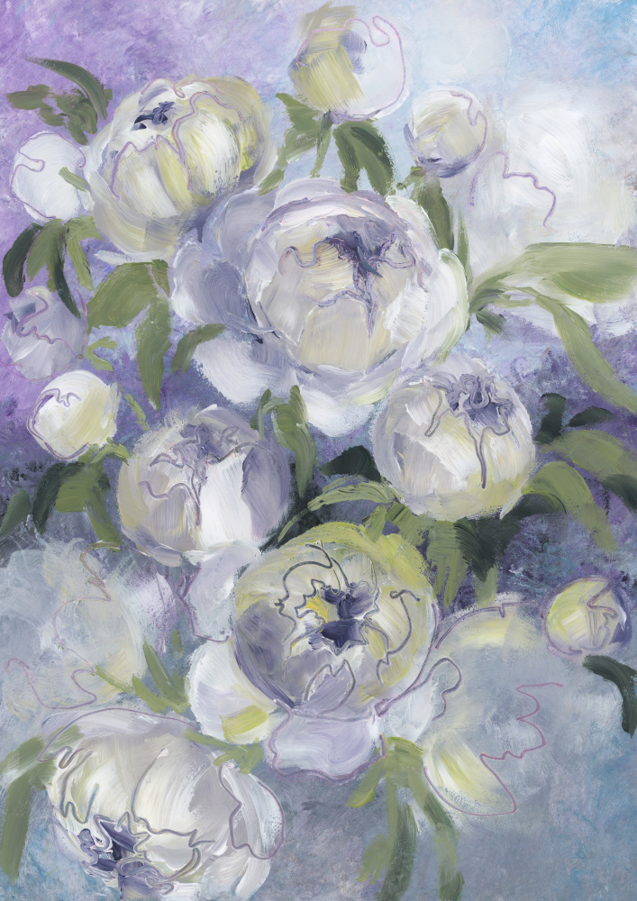 Sady painterly florals in violet od Rosana Laiz Blursbyai