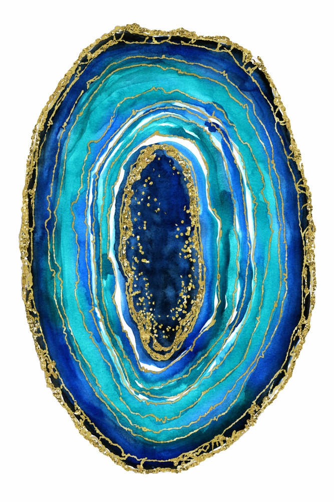 Turquoise and blue geode od Rosana Laiz Blursbyai