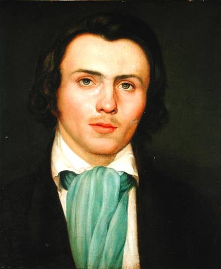 Portrait of a young man od Rudolf Friedrich Wasmann