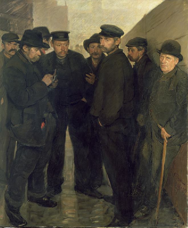 The Unemployed, c.1908-9 (oil on canvas) od Rudolf Jacob Zoller