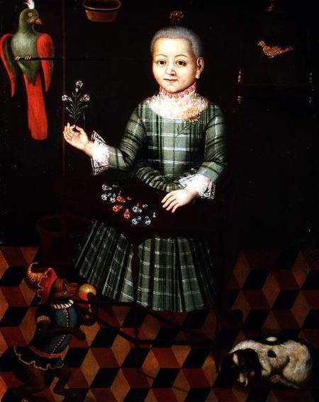 Portrait of a Small Girl od Russian School