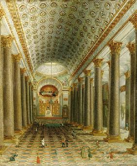 Interior view of the Kazan Cathedral in St. Petersburg