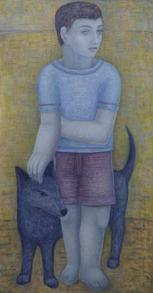 Boy with Dog od Ruth  Addinall