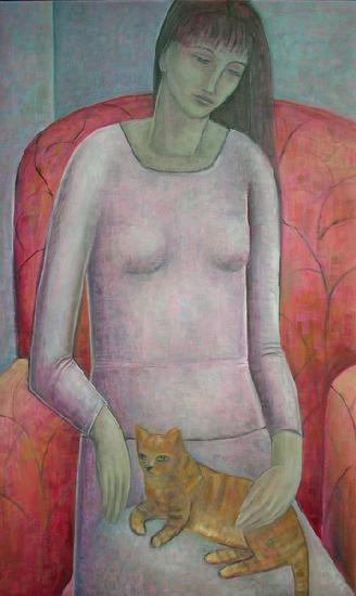 Woman with Cat