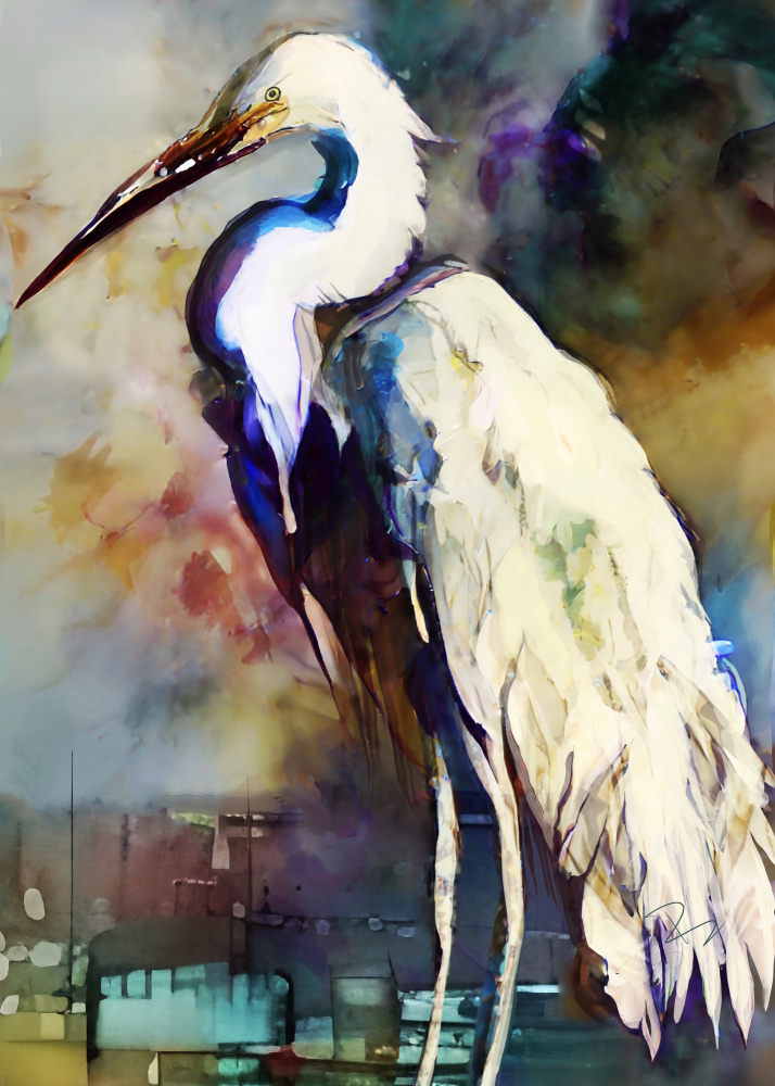 Egret After the Storm od Ruth Day