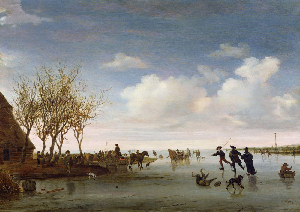 Dutch landscape with Skaters od Salomon van Ruysdael