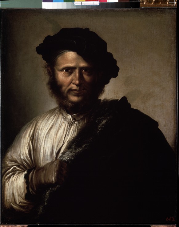 Male portrait (Portrait of a robber) od Salvatore Rosa