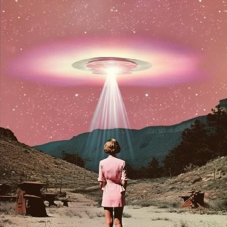 Beam Me Up Barbie 2 Collage Art