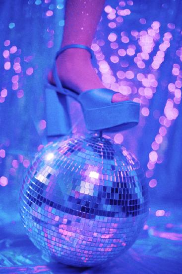 Disco Ball and Neon Platform