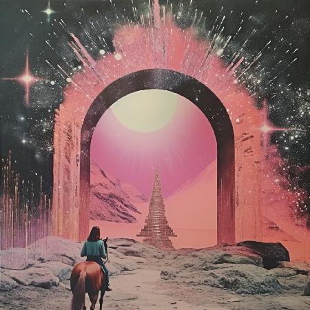 Through the Portal Collage Art