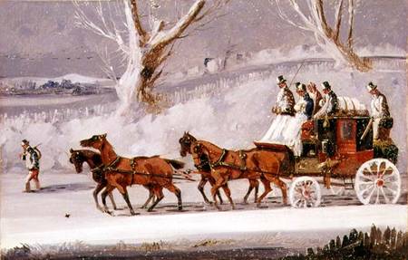 The Royal Mail in a Snow Storm od Samuel Henry Gordon Alken