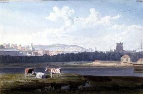 View Across the Floating Harbour, with St. George's, Brandon Hill, the Cathedral