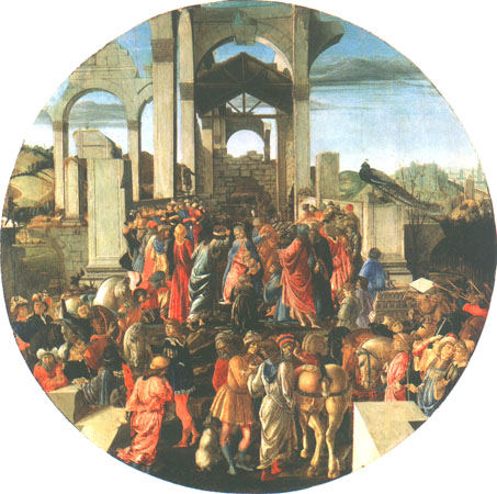 Adoration of the saints three kings od Sandro Botticelli
