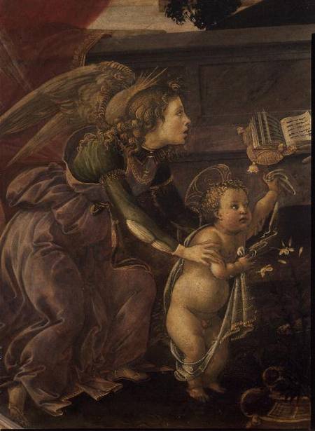 Detail from the Madonna del Padiglione od Sandro Botticelli