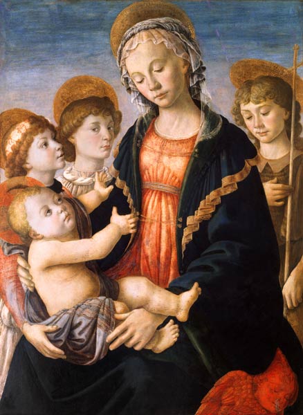 Mary & Child, John, Angels / Botticelli od Sandro Botticelli