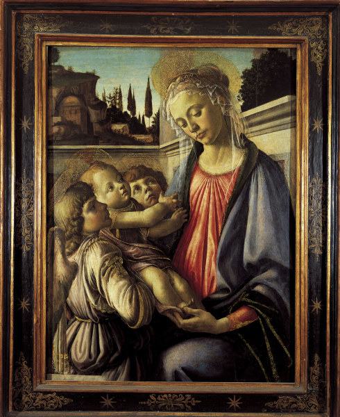 S.Botticelli / Mary w.Child & Angels od Sandro Botticelli