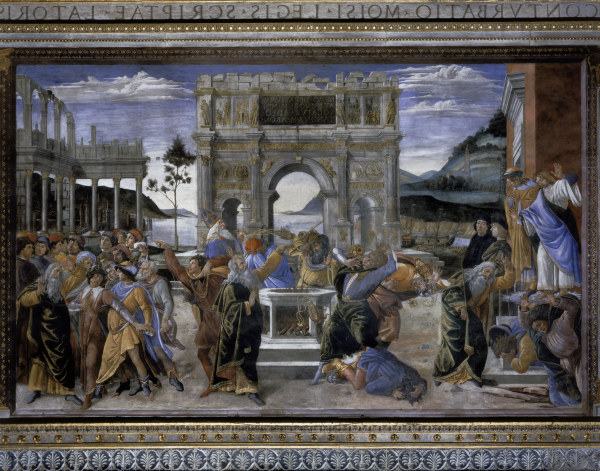 S.Botticelli, Bestrafung der Rotte Korah od Sandro Botticelli