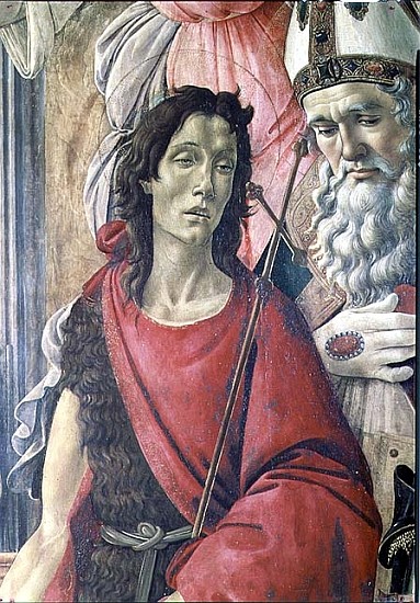 St. John the Baptist, detail from the Altarpiece of St. Barnabas c.1487 od Sandro Botticelli