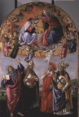 The Coronation of the Virgin (Altarpiece of St Mark) c.1480 (tempera on panel) od Sandro Botticelli