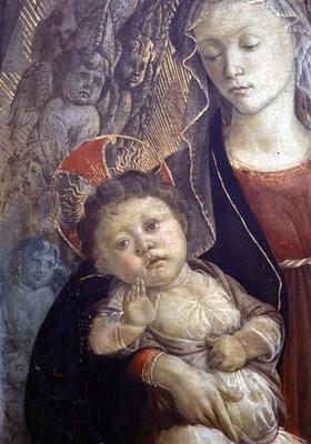 The Madonna and Child in Glory, detail of of Child, 1468 (tempera on panel) (detail of 85673) od Sandro Botticelli