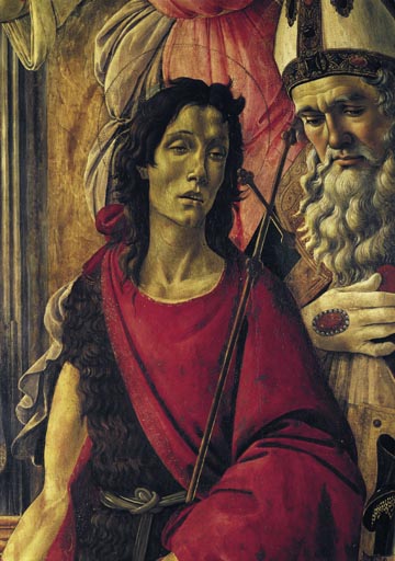 Thronende Madonna mit dem Kinde, Engeln und Heiligen od Sandro Botticelli
