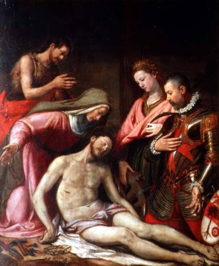 The Deposition of Christ with St. John the Baptist, St. Catherine of Alexandria and a Donor od Santi di Tito