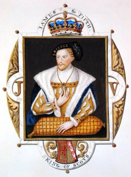 Portrait of James V (1512-42) King of Scotland from 'Memoirs of the Court of Queen Elizabeth' od Sarah Countess of Essex