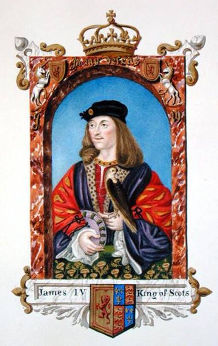 Portrait of James IV of Scotland (1473-1513) from 'Memoirs of the Court of Queen Elizabeth' od Sarah Countess of Essex