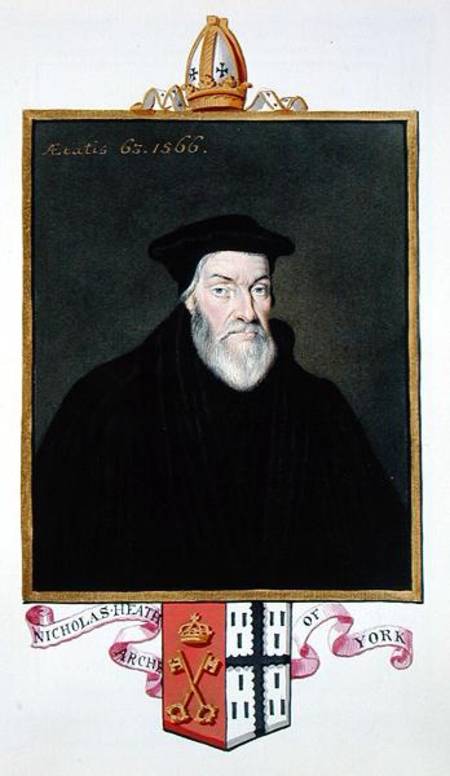Portrait of Nicholas Heath (c.1501-78) Archbishop of York from 'Memoirs of the Court of Queen Elizab od Sarah Countess of Essex