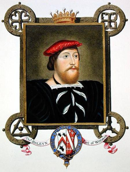 Portrait of Thomas Boleyn (1477-1539) Earl of Wiltshire from 'Memoirs of the Court of Queen Elizabet od Sarah Countess of Essex