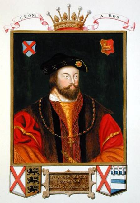 Portrait of Thomas Fitzgerald (1513-37) Lord Offaly 10th Earl of Kildare from 'Memoirs of the Court od Sarah Countess of Essex