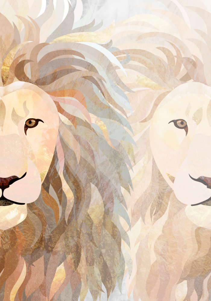 Lion half face 2 od Sarah Manovski