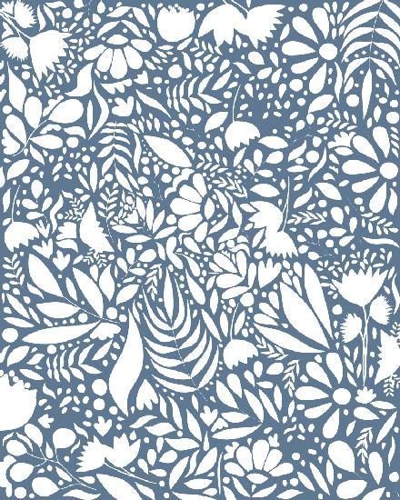 Scandi blue white pattern 1