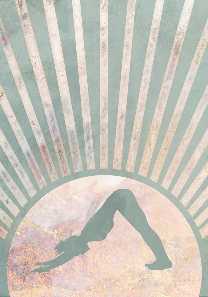 Yoga Boho Sun Rise Green 3 od Sarah Manovski