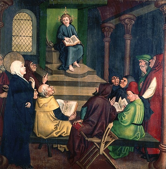Jesus with the Doctors, from the Altarpiece of the Dominicans, c.1470-80 od (school of) Martin Schongauer